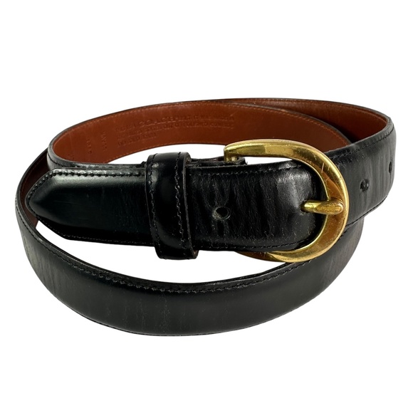 Vintage COACH 3921 Black Smooth Cowhide Leather Belt Size 36/90 Unisex Belt - Picture 1 of 10